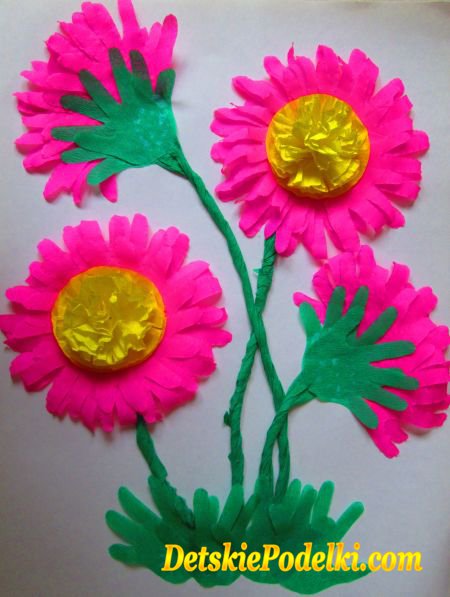 аппликация цветы аппликация цветы